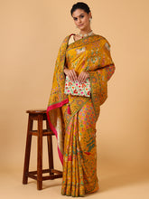Bright Mustard Saree - House of Surya